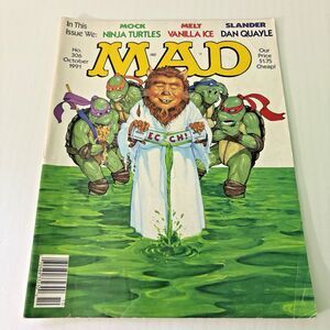 Mad Magazine October 1991 No 306 TMNT Vanilla Ice Dan Quayle Humor Satire